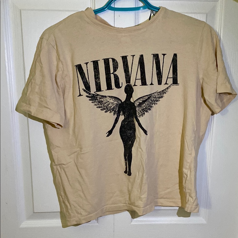 Nirvana Graphic Tee in Cream